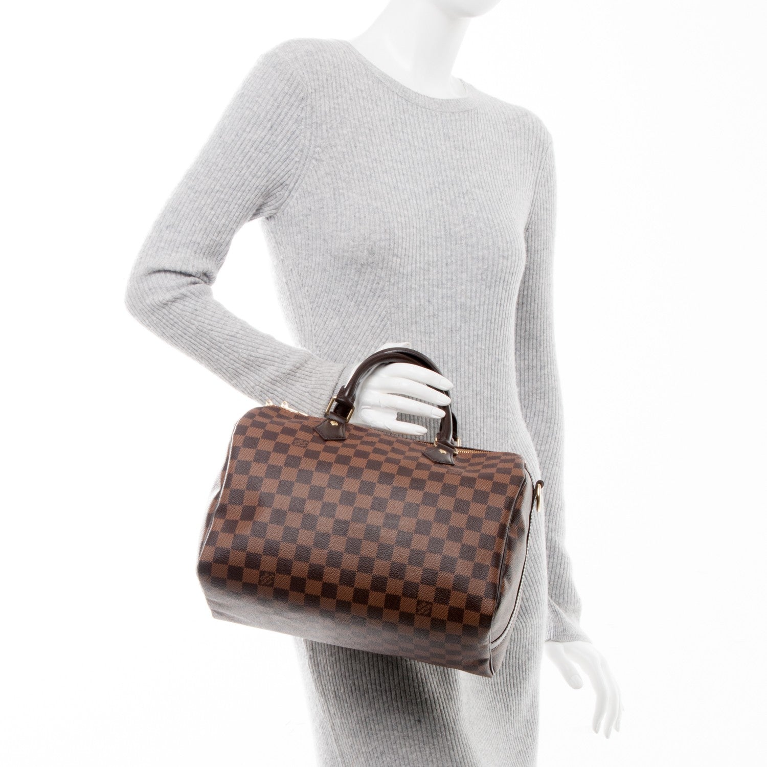 Louis Vuitton Damier Ebene Speedy Bandouliere 30 3 of 9