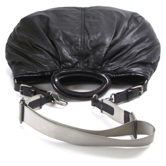 MARNI Lambskin Balloon Satchel Black