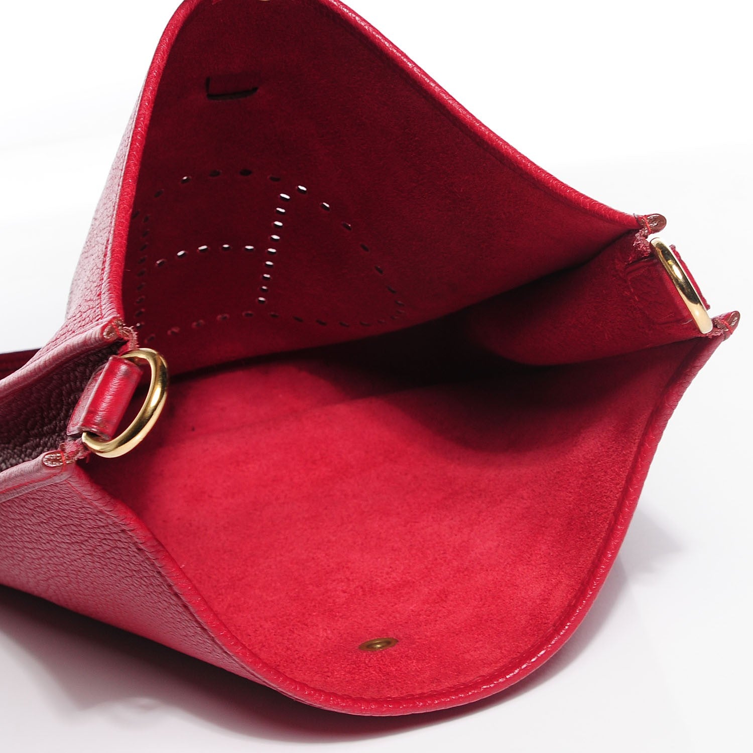 Hermes Taurillon Clemence Evelyne GM Rouge H 5 of 15