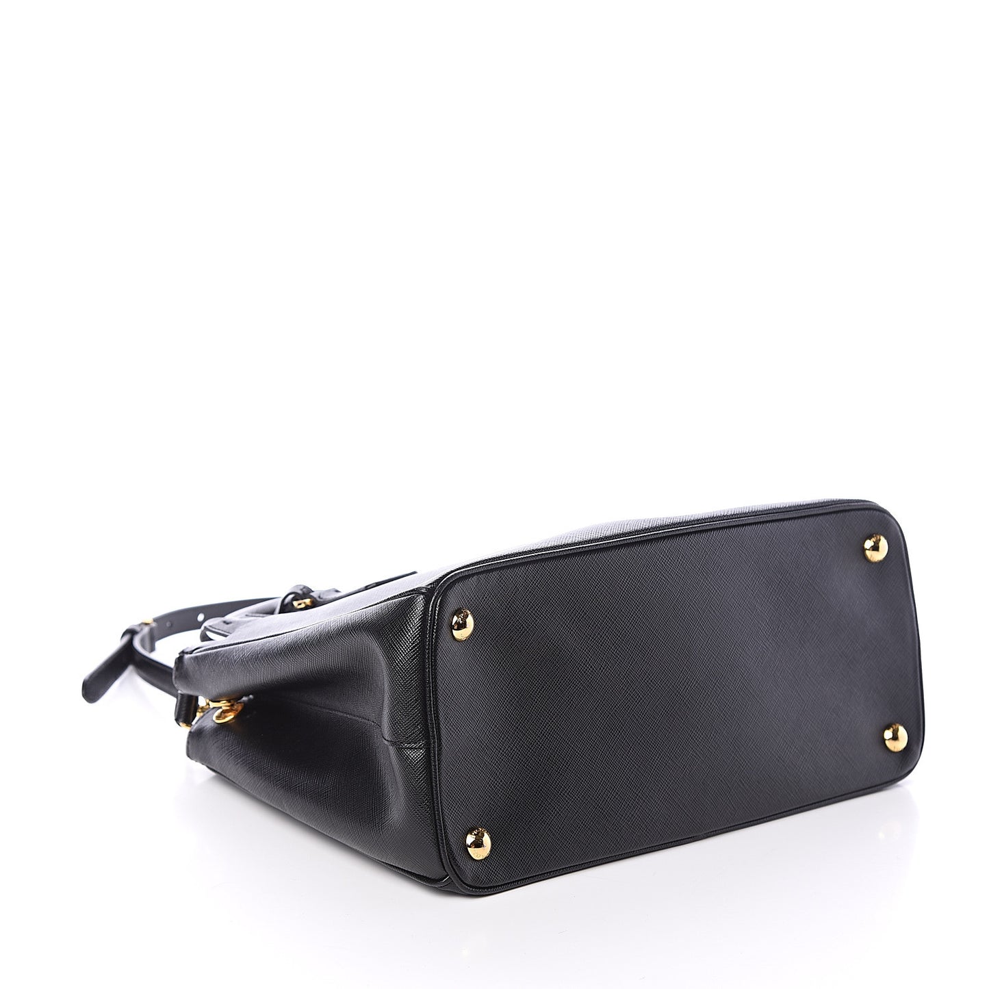 Saffiano Small Galleria Double Zip Tote Black