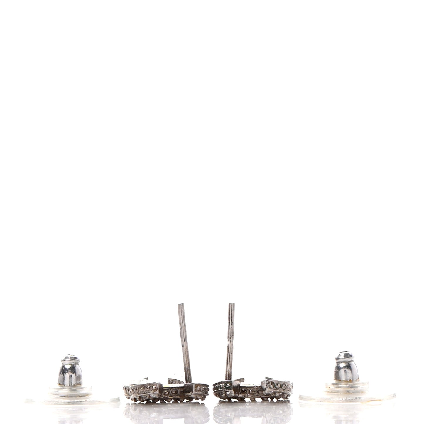 Crystal CC Earrings Silver