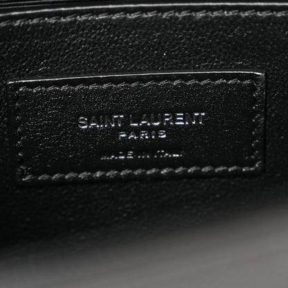 Saint Laurent Grain De Poudre Small Monogram Kate Satchel Black 6 of 10