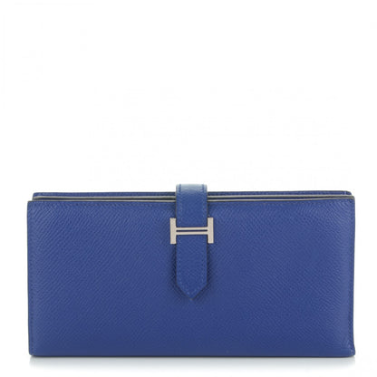 Hermes Epsom Bearn Gusset Wallet Bleu Saphir 1 of 6