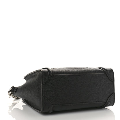 Celine Drummed Calfskin Nano Luggage Black 4 of 8