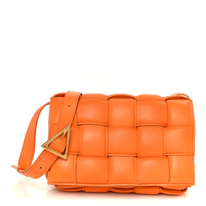 Bottega Veneta Nappa Maxi Intreccio Padded Cassette Crossbody Bag Orange 1 of 12
