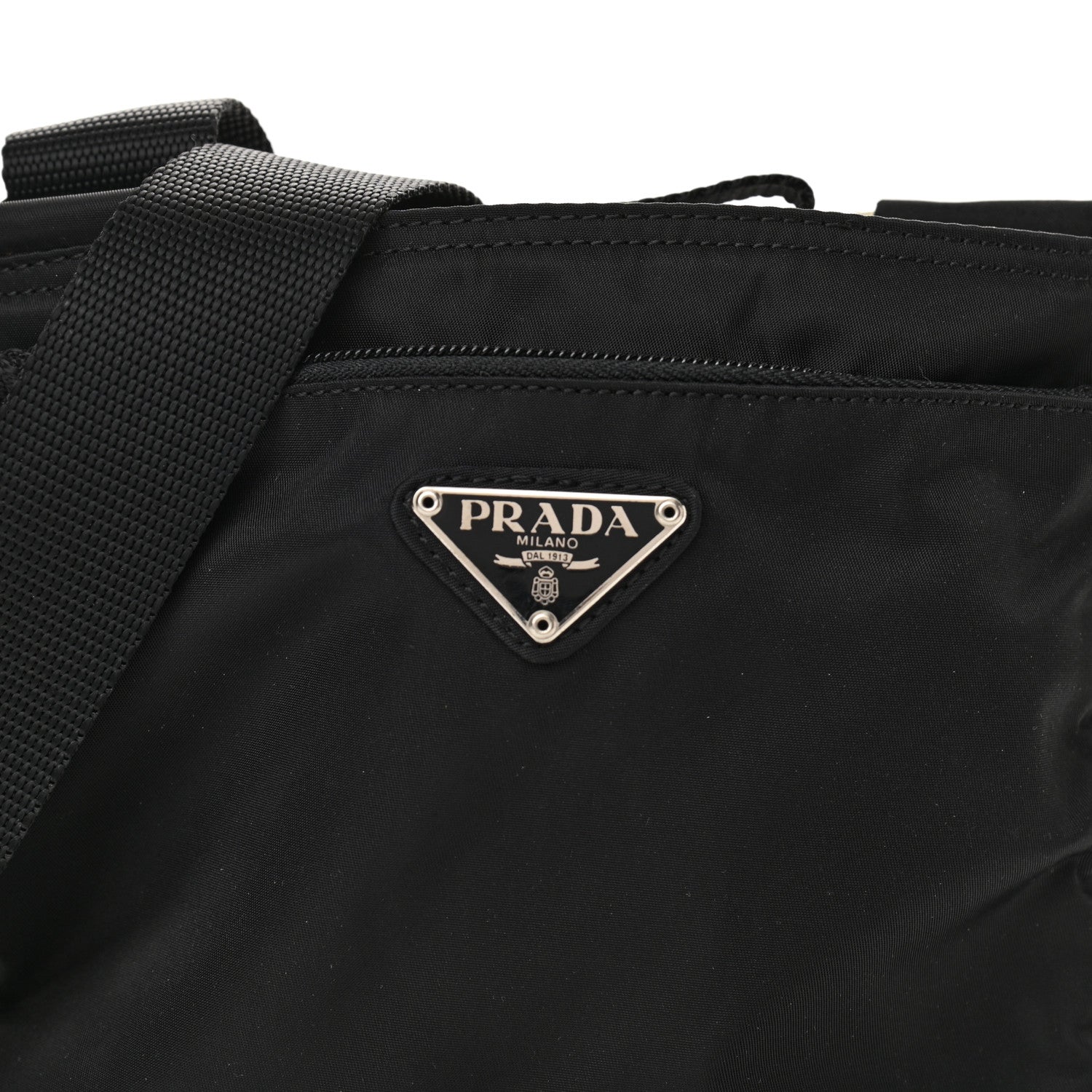 Prada Nylon Vela Flat Messenger Bag Black 14 of 23