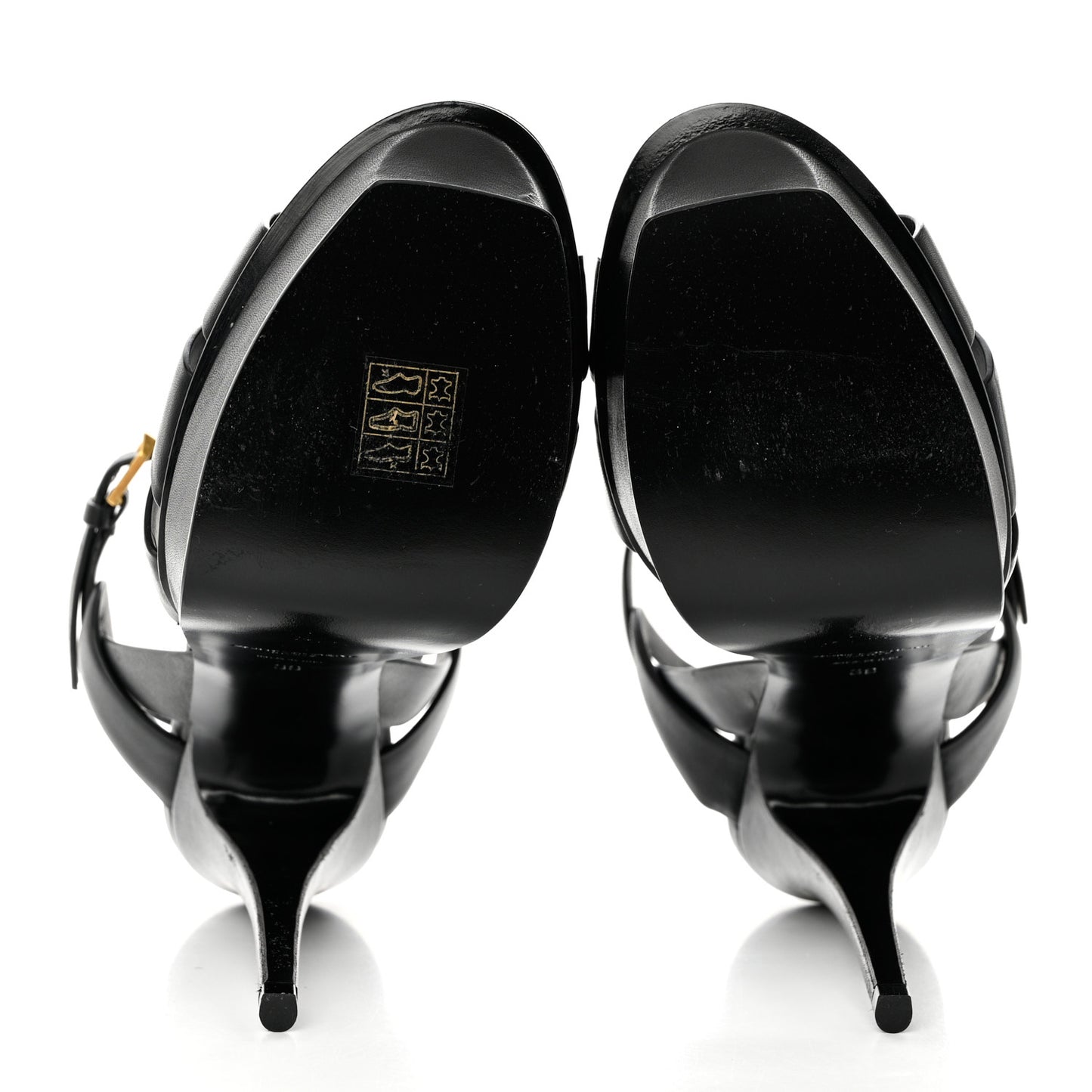 Calfskin Tribute 105 Platform Sandals 39 Black