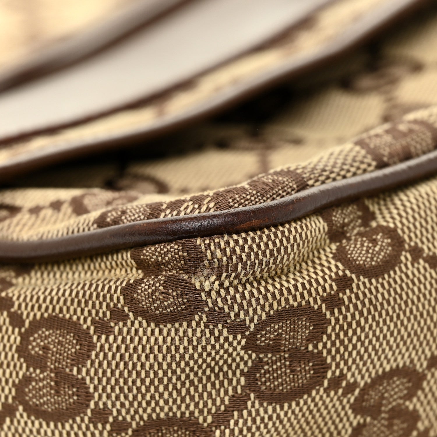 Gucci Monogram Flap Pocket Messenger Bag Beige Dark Brown 7 of 31