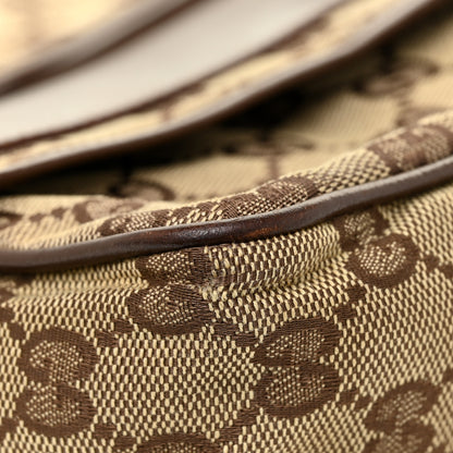 Gucci Monogram Flap Pocket Messenger Bag Beige Dark Brown 7 of 31