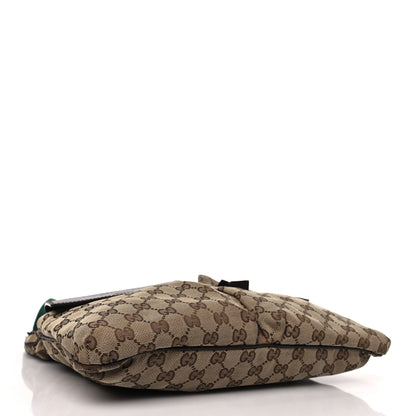 Gucci Monogram Web Medium Double Pocket Messenger Bag Dark Brown 4 of 9