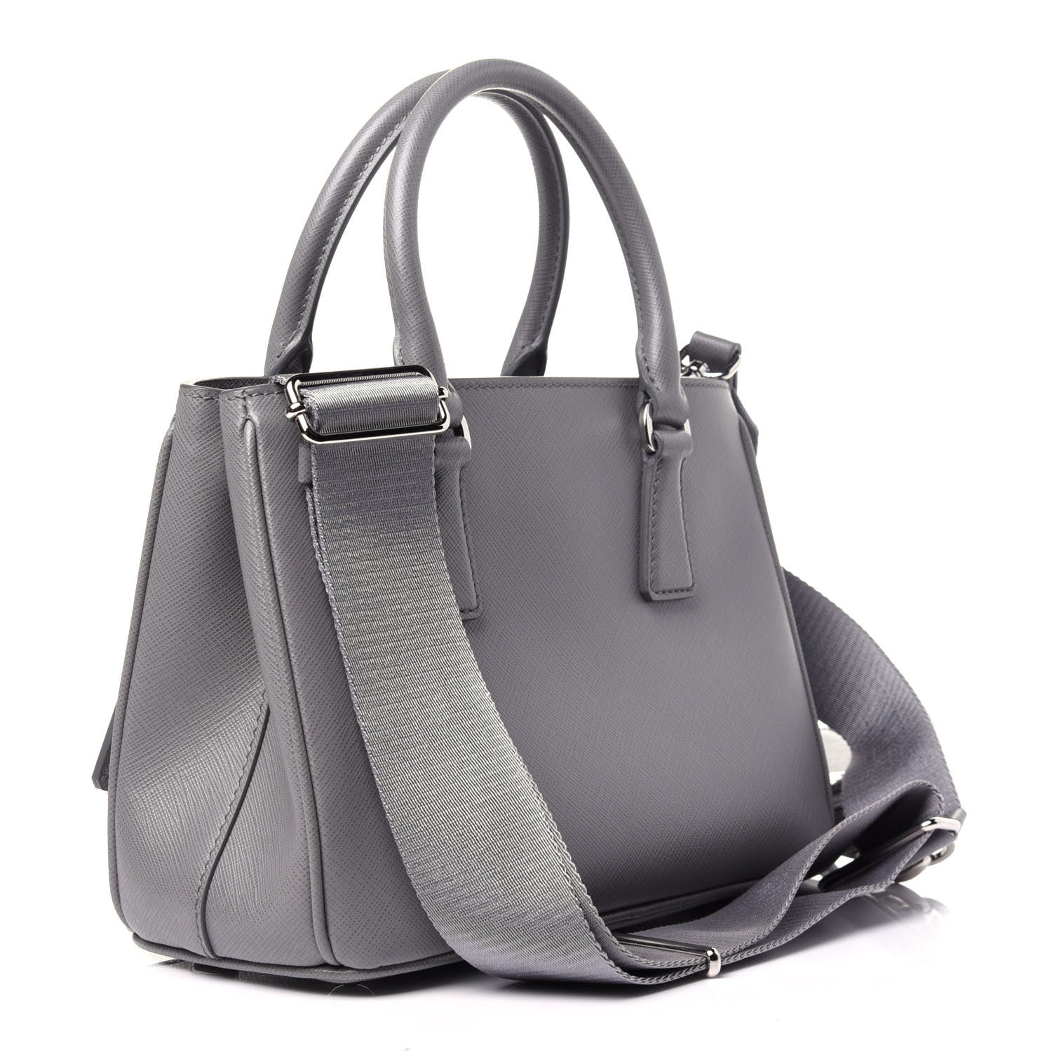 Prada Saffiano Lux Micro Galleria Shoulder Bag Ardesia 3 of 14