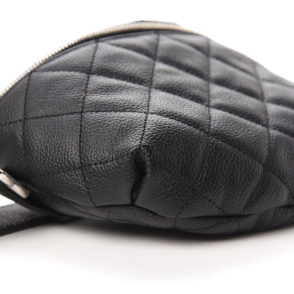 Chanel Grained Calfskin Quilted Waist Belt Bag Black 6 of 10