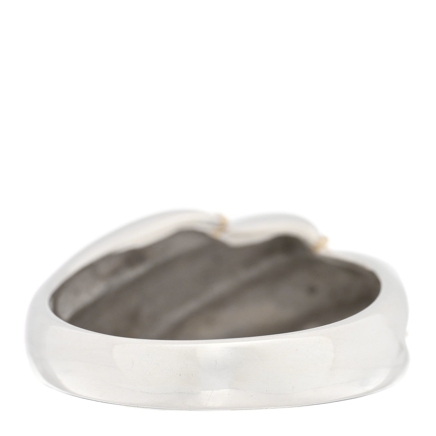 Tiffany Sterling Silver 18K Yellow Gold Wave Ring 62 10 3 of 4