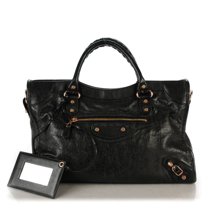 Balenciaga Agneau Giant 12 Rose Gold Hardware City Black 1 of 7