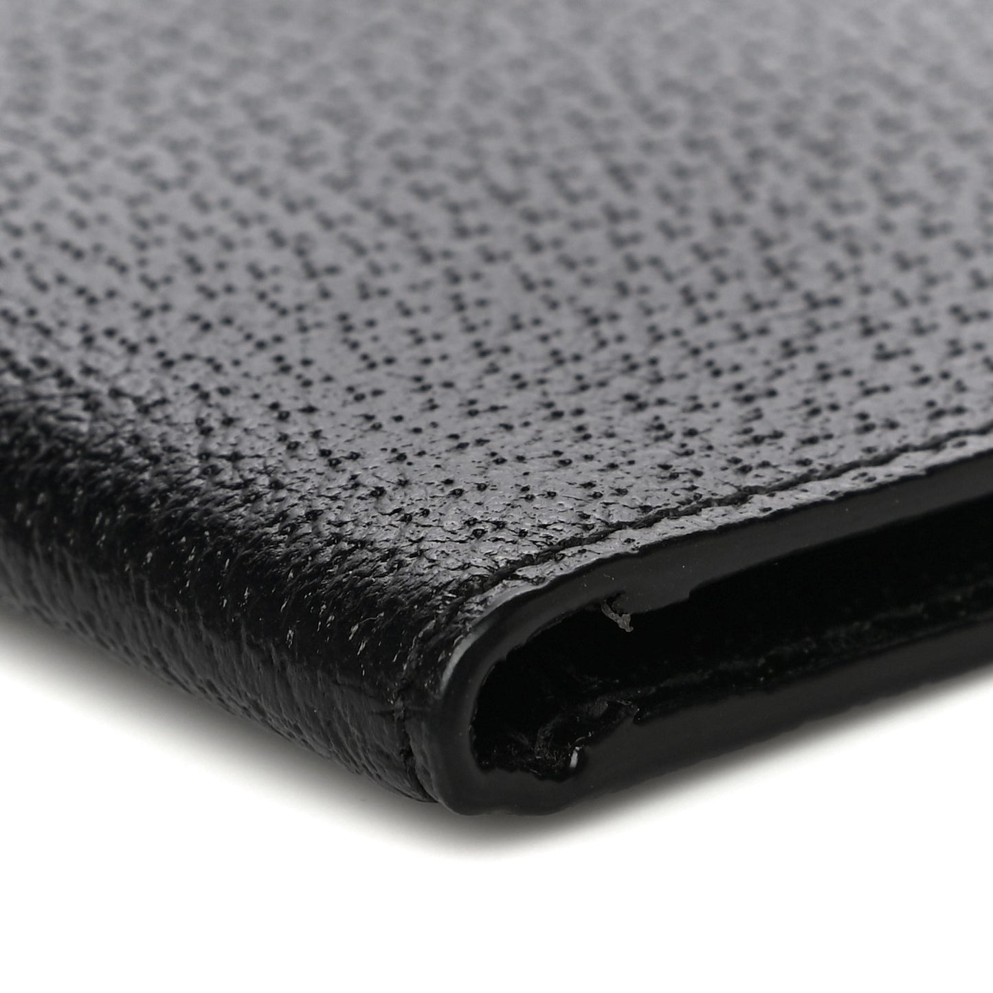 Calfskin Boar Effect GG Marmont Bi-Fold Wallet Black