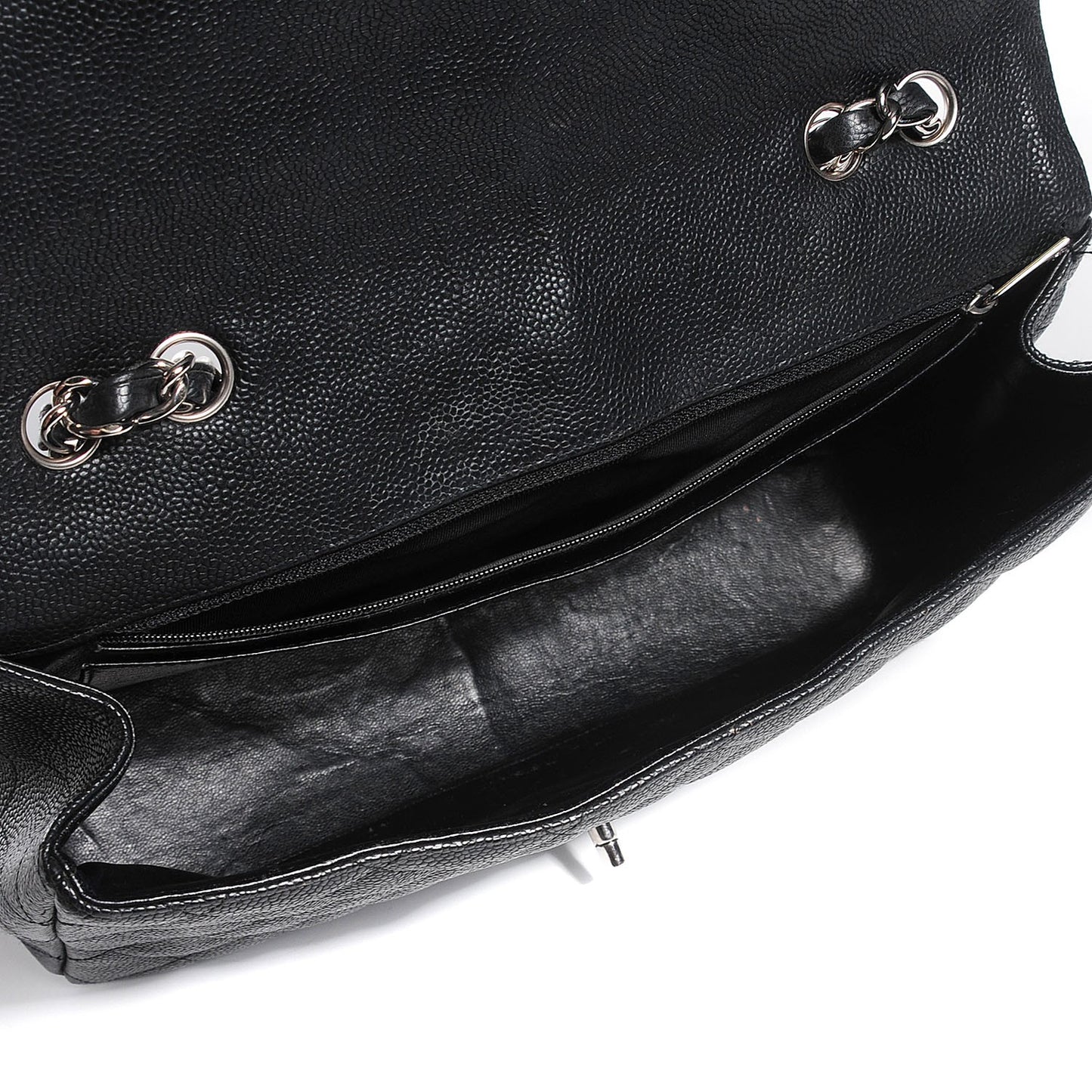 Caviar Quilted Jumbo Single Flap Black