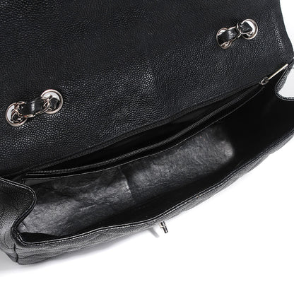 Chanel Caviar Quilted Jumbo Single Flap Black 5 of 9