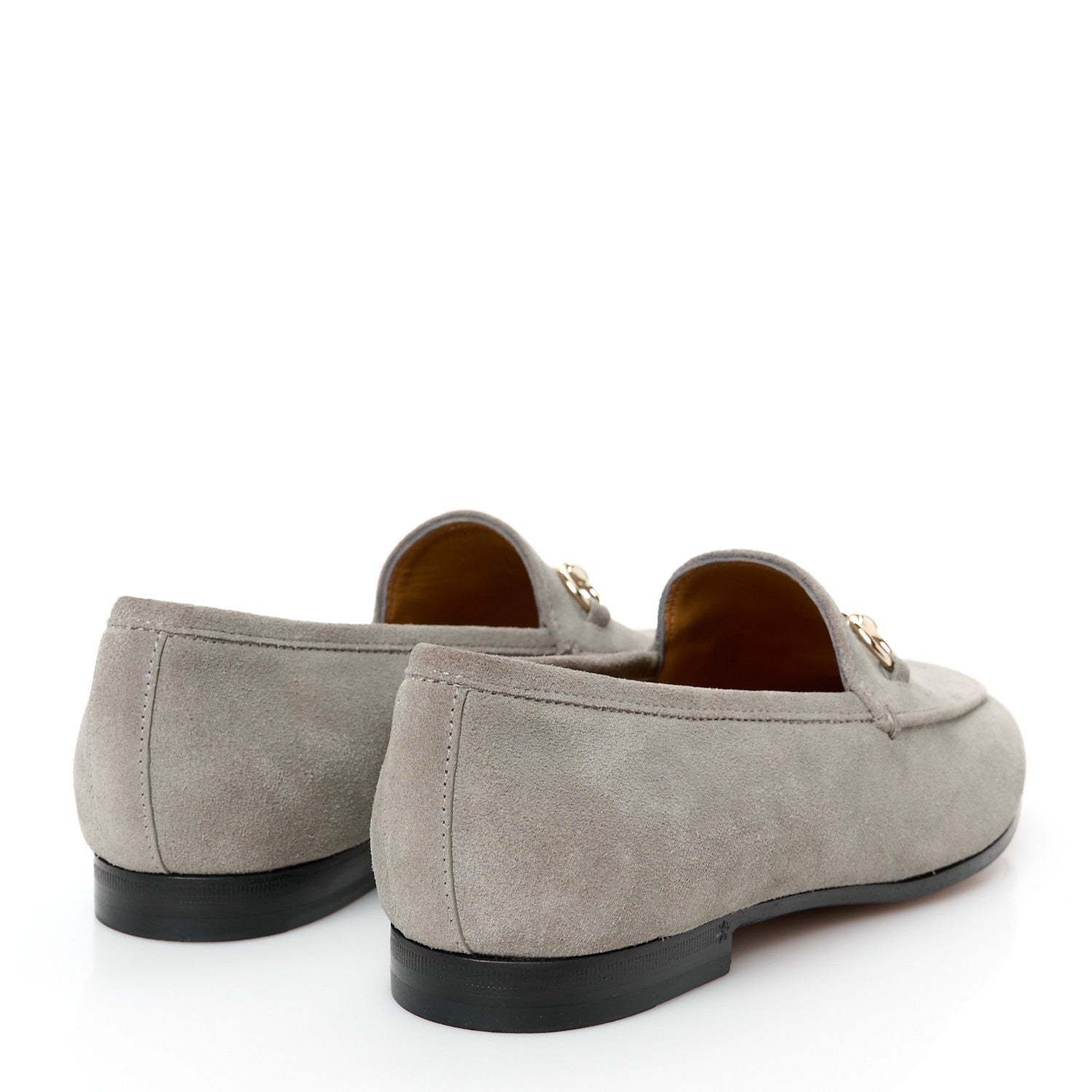 Gucci Suede Horsebit Womens Jordaan Loafers 37 New Fango 5 of 11