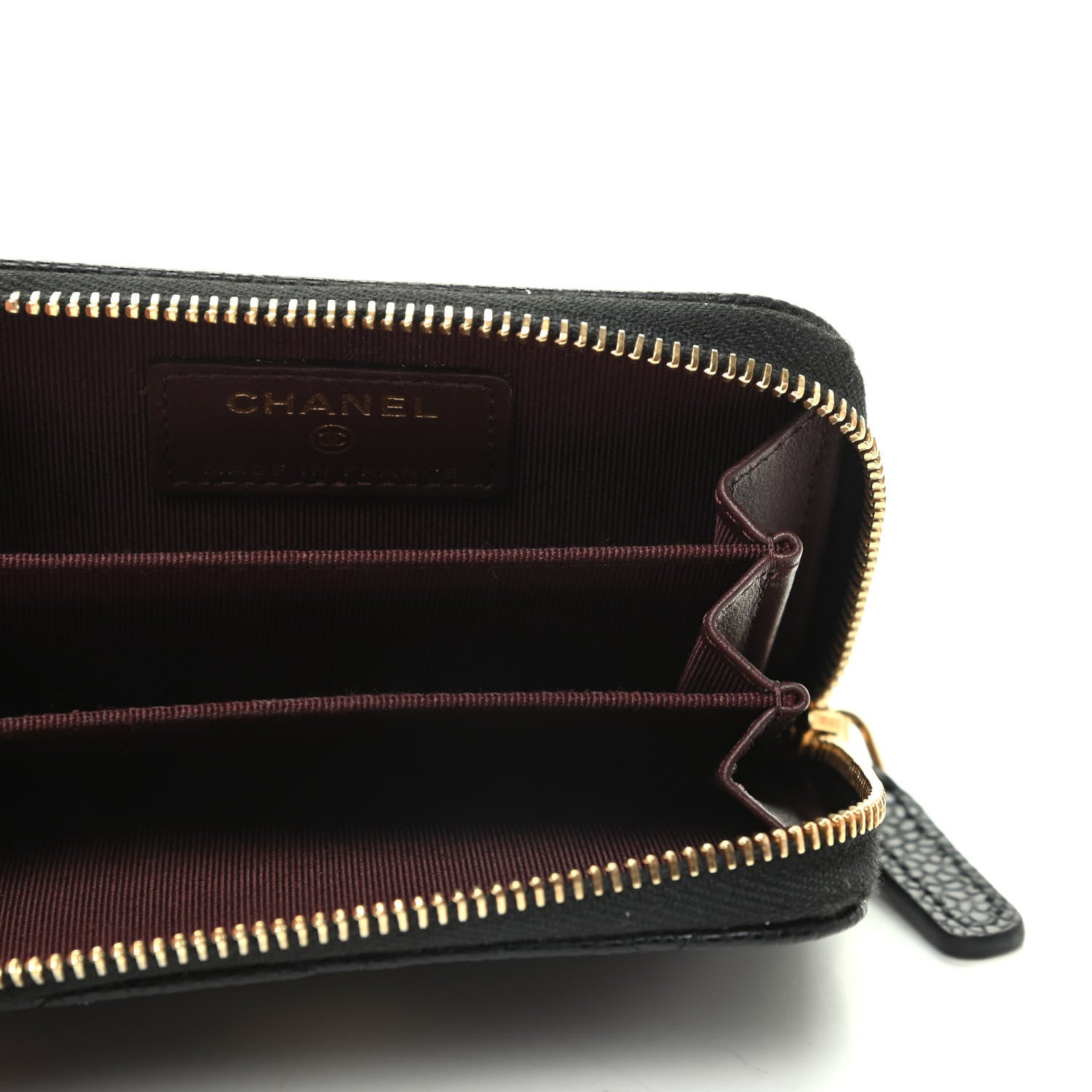 Chanel Caviar Quilted Zip Coin Purse Black 5 of 10