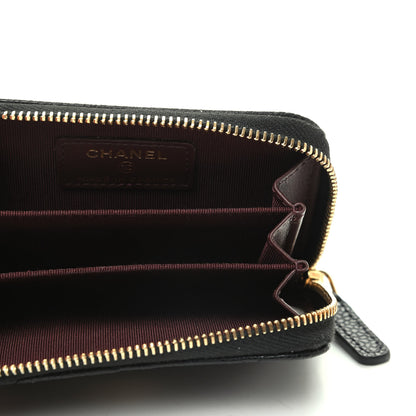 Chanel Caviar Quilted Zip Coin Purse Black 5 of 10