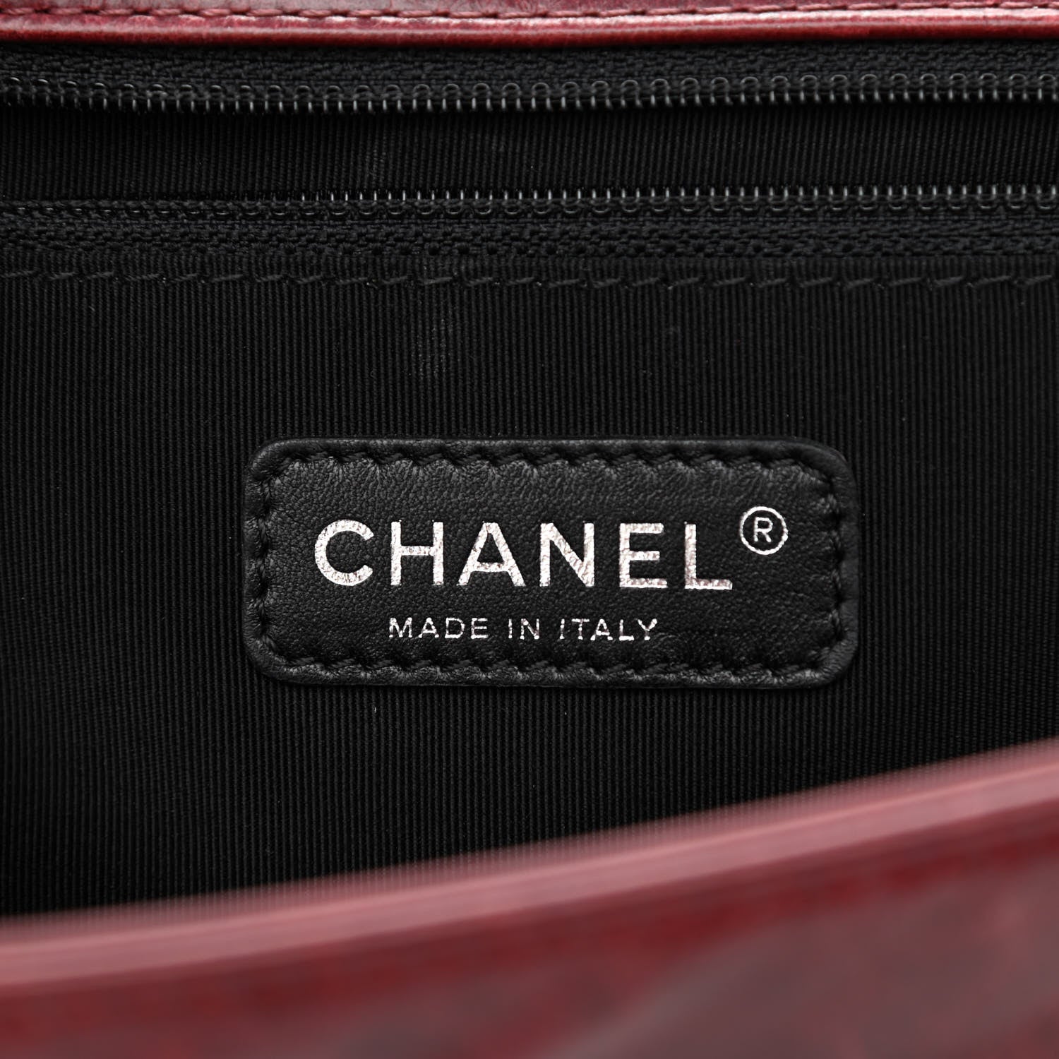 Chanel Calfskin Quilted Double Stitch Large Boy Flap Burgundy 6 of 10