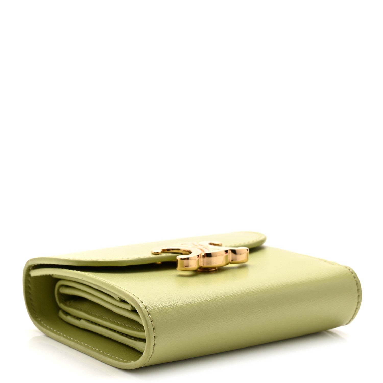 Celine Shiny Calfskin Small Triomphe Wallet Light Jade 4 of 8