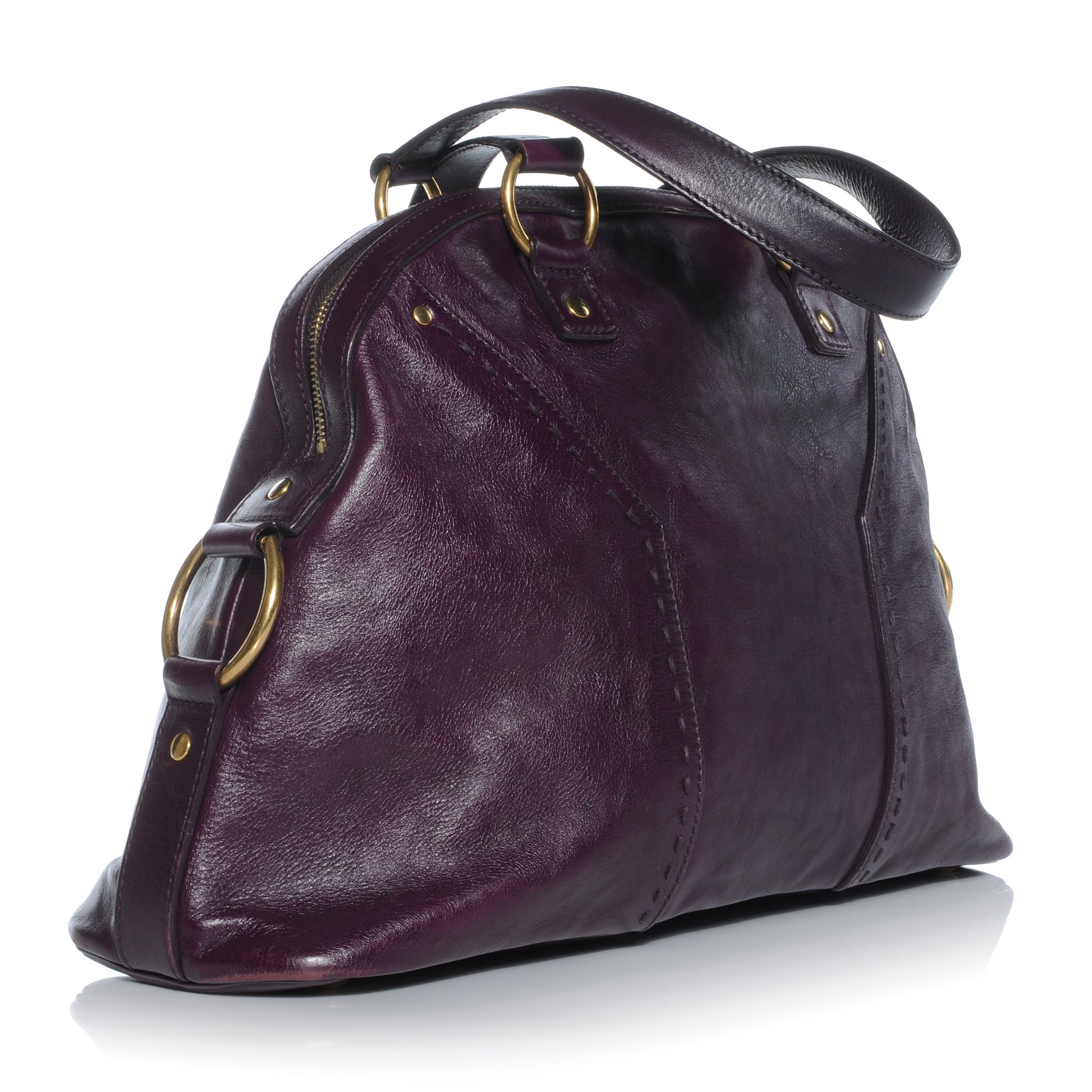 Saint Laurent Leather Large Muse Purple 3 of 7