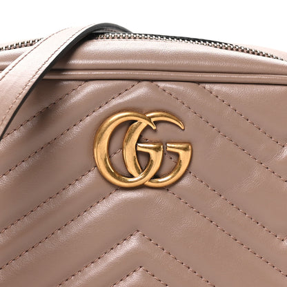 Gucci Calfskin Matelasse Mini GG Marmont Chain Shoulder Bag Porcelain Rose 8 of 10