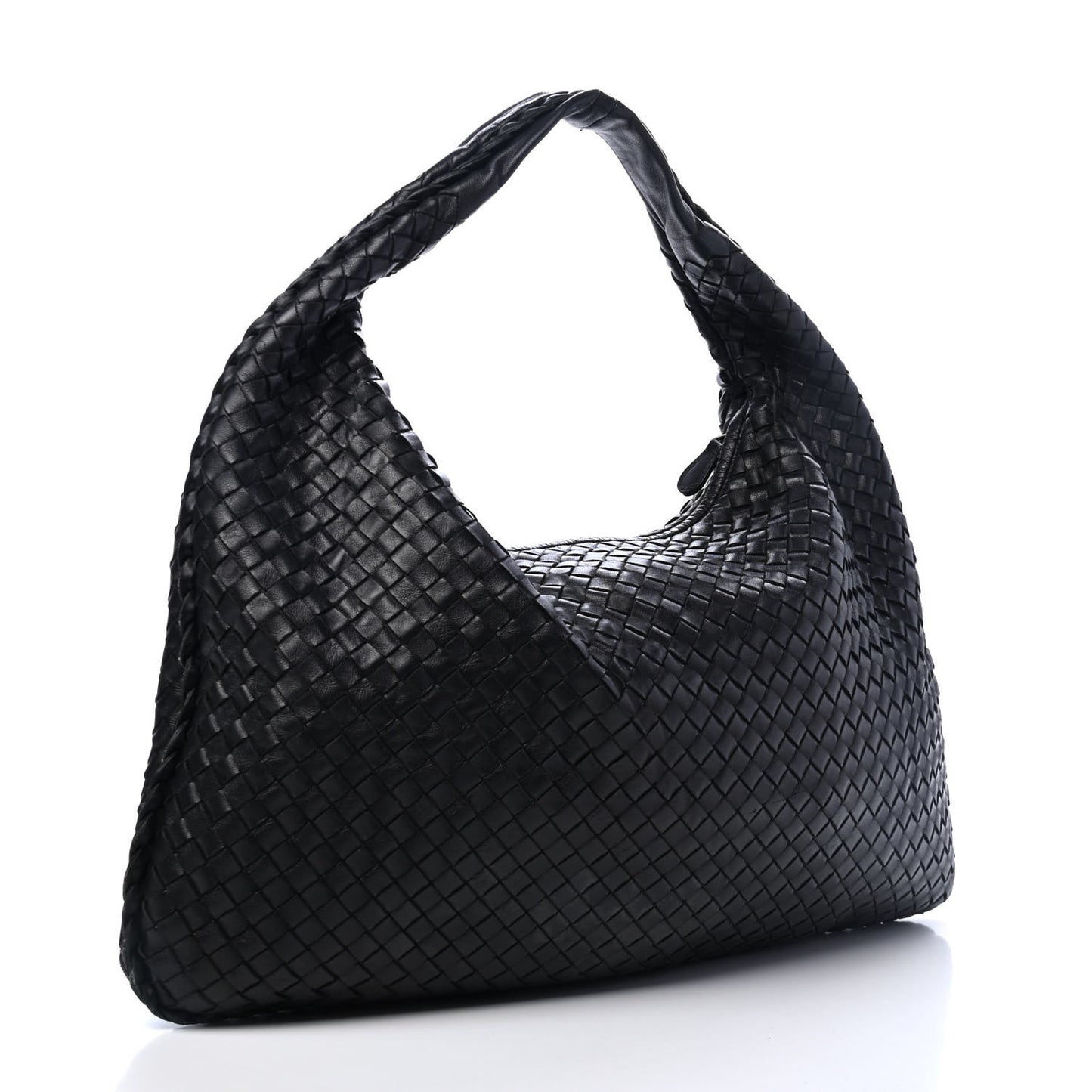 Nappa Intrecciato Large Veneta Hobo Black