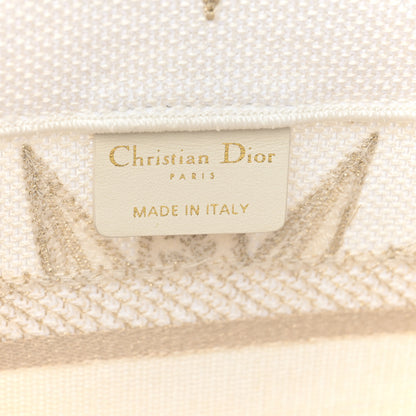 Christian Dior Canvas Embroidered Small Rêve d'Infini Book Tote Gold 6 of 7