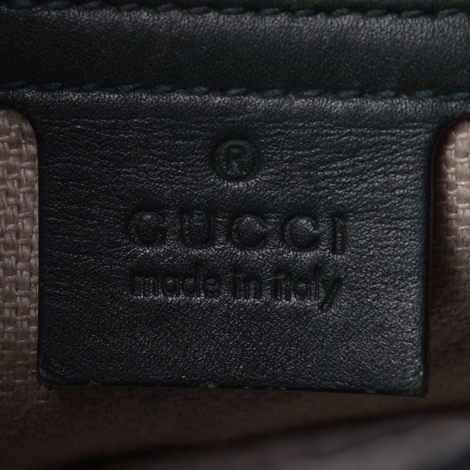 Gucci Monogram Calfskin Medium Lady Web Shoulder Bag Beige Green 8 of 18