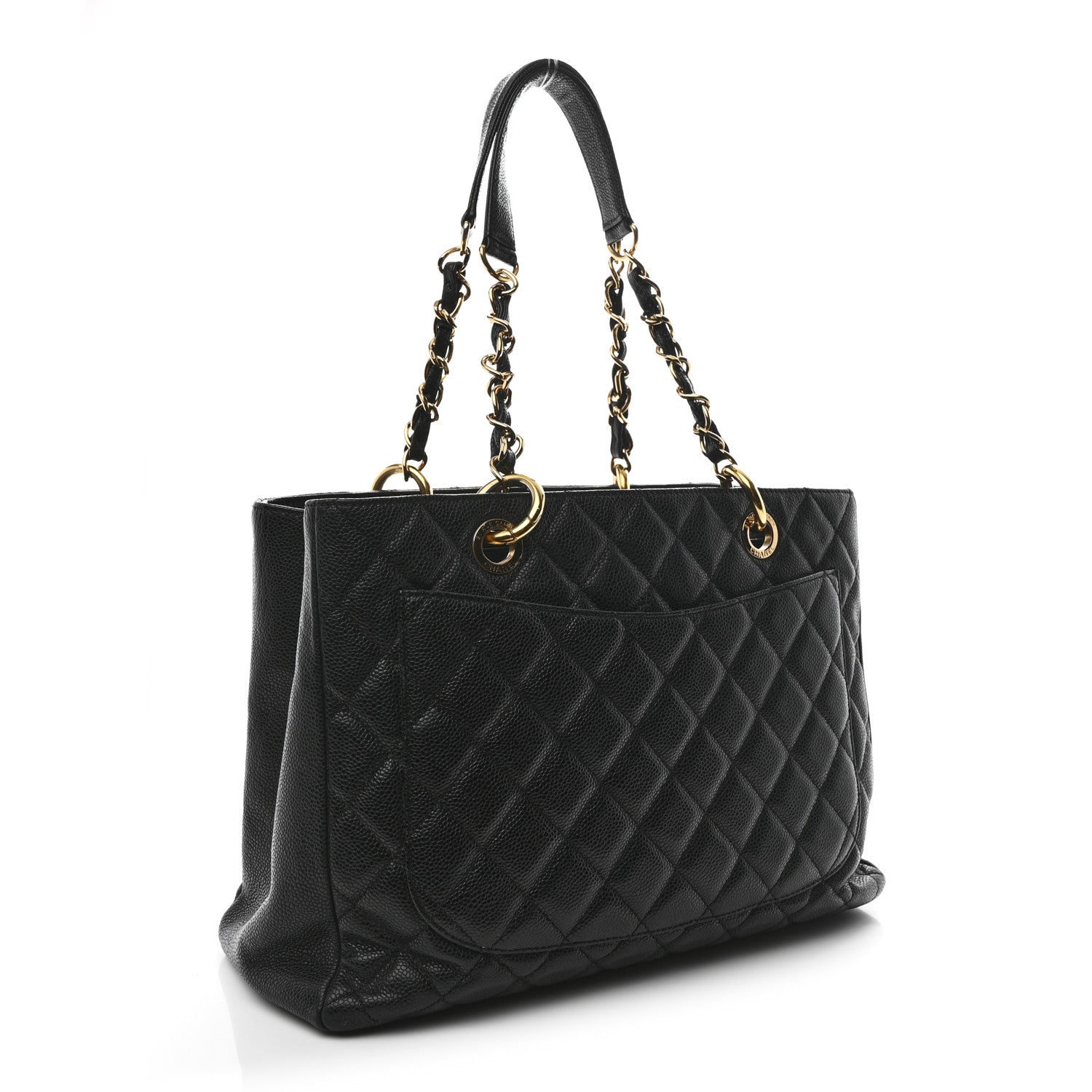 Chanel Caviar Quilted Grand Shopping Tote GST Black 3 of 14