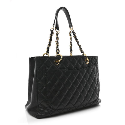 Chanel Caviar Quilted Grand Shopping Tote GST Black 3 of 14