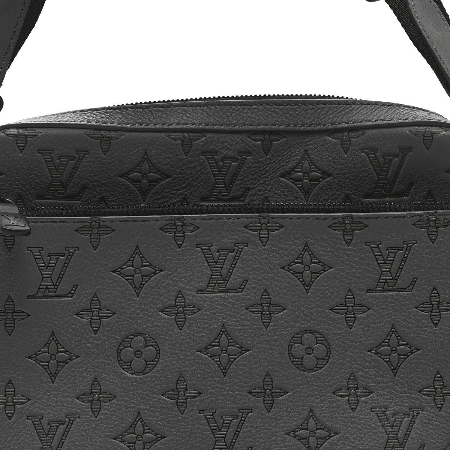 Louis Vuitton Calfskin Monogram Shadow Trio Messenger Anthracite Gray 8 of 11