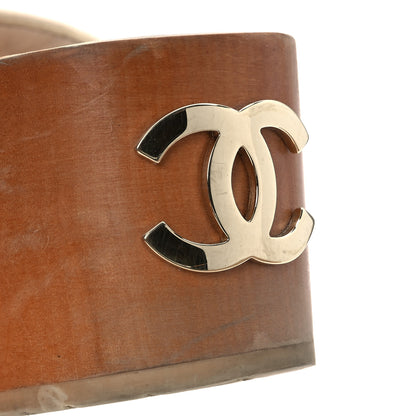 Chanel Lambskin Quilted CC Clogs 38 Beige 14 of 15