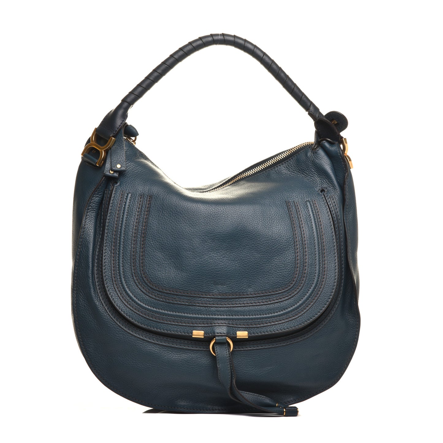 Calfskin Large Marcie Hobo Teal