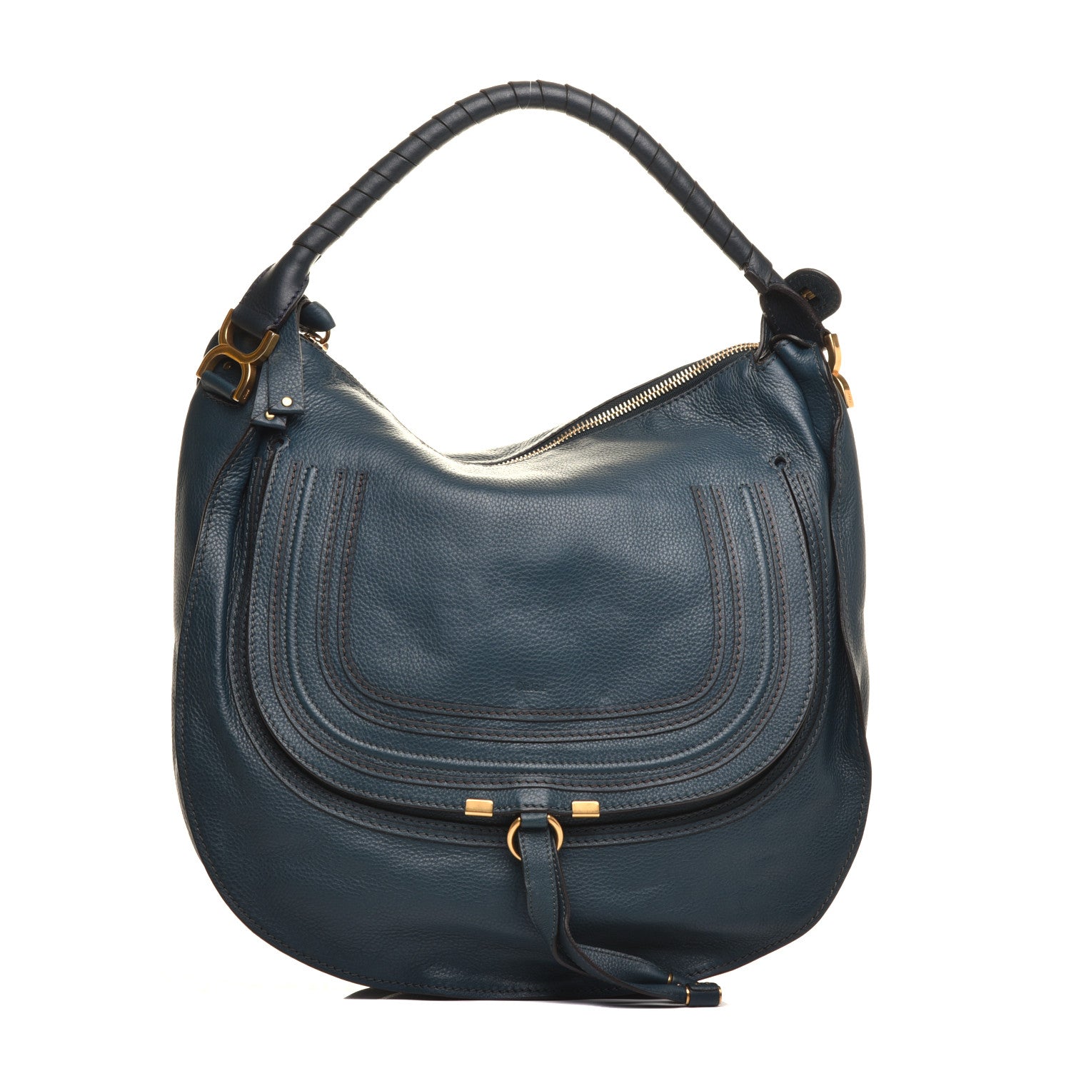 Chloe Calfskin Large Marcie Hobo Teal 1 of 9