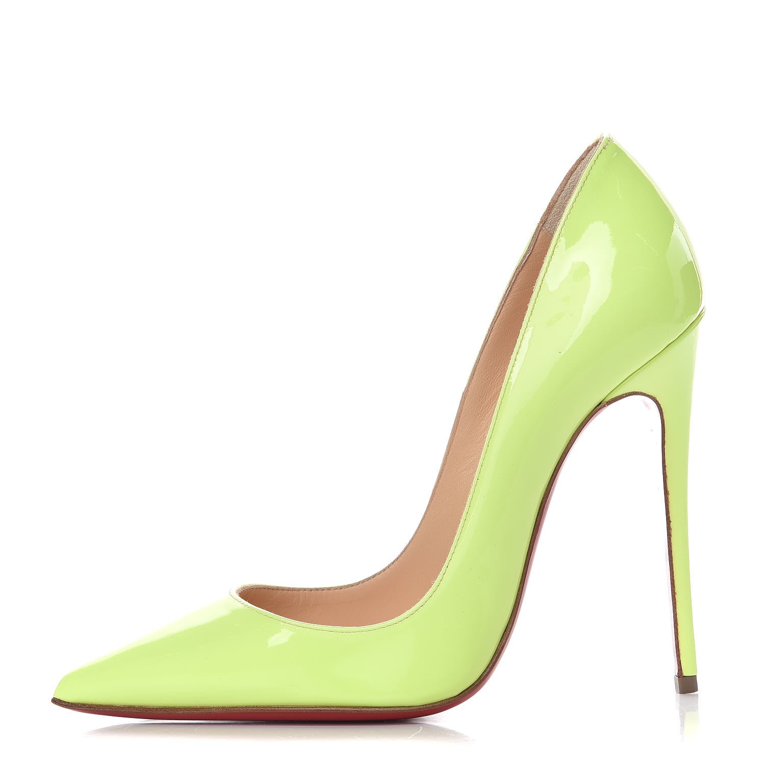 Christian Louboutin Patent So Kate 120 Pumps 35 Neon Yellow 1 of 9