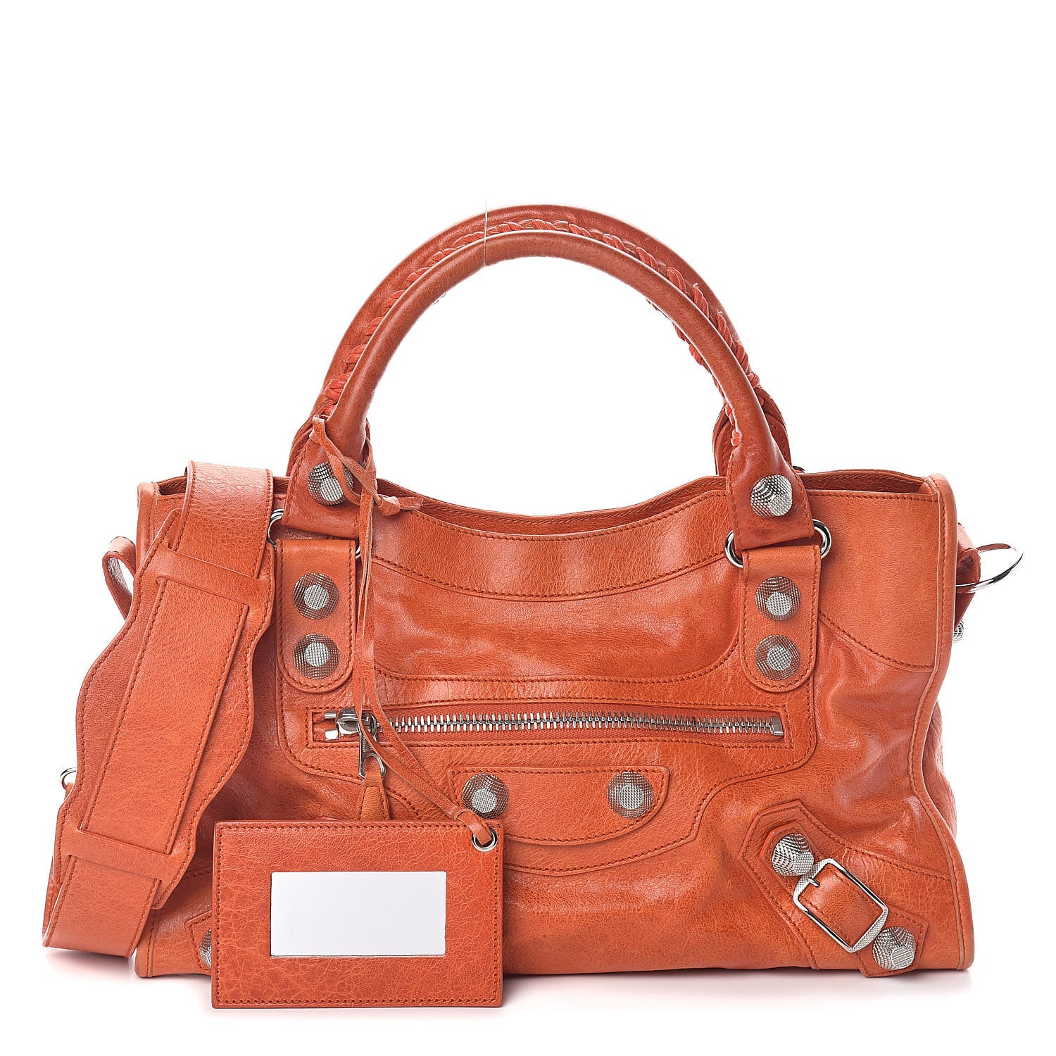 Balenciaga Agneau Giant 21 Silver Hardware City Mandarine 1 of 8