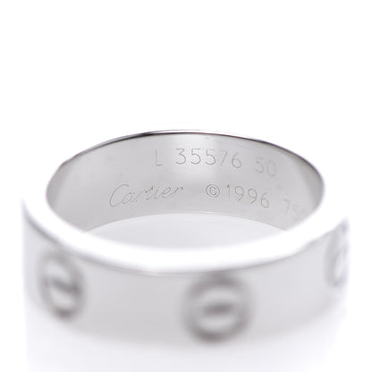Cartier 18K White Gold 5.5mm LOVE Ring 50 5.25 4 of 5