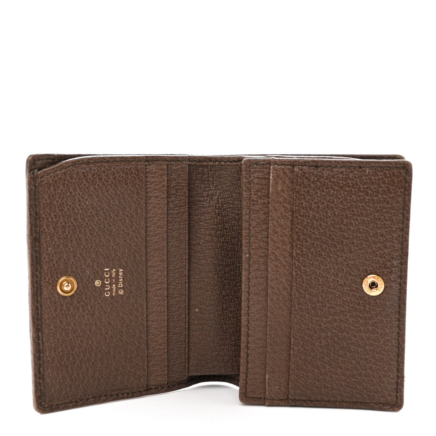X DISNEY GG Supreme Monogram Web Three Little Pigs Ophidia Card Case Wallet Beige New Acero