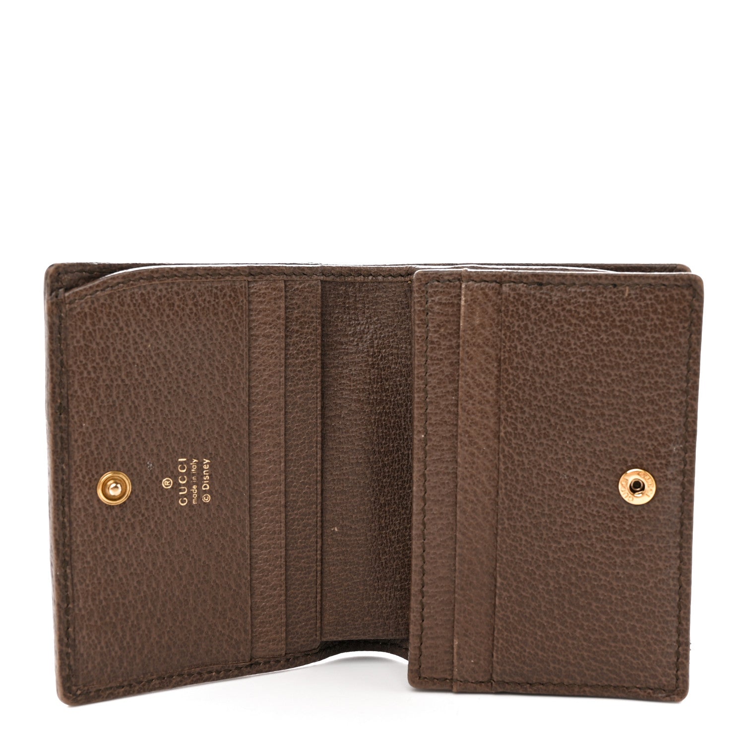 Gucci X DISNEY GG Supreme Monogram Web Three Little Pigs Ophidia Card Case Wallet Beige New Acero 5 of 10