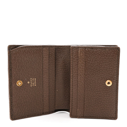 Gucci X DISNEY GG Supreme Monogram Web Three Little Pigs Ophidia Card Case Wallet Beige New Acero 5 of 10