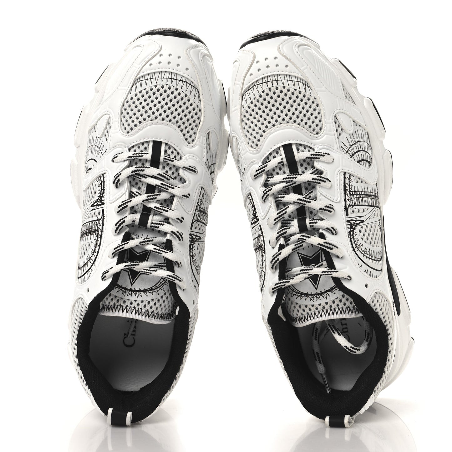 Technical Mesh Dior Chrono Sneakers 37 White Black