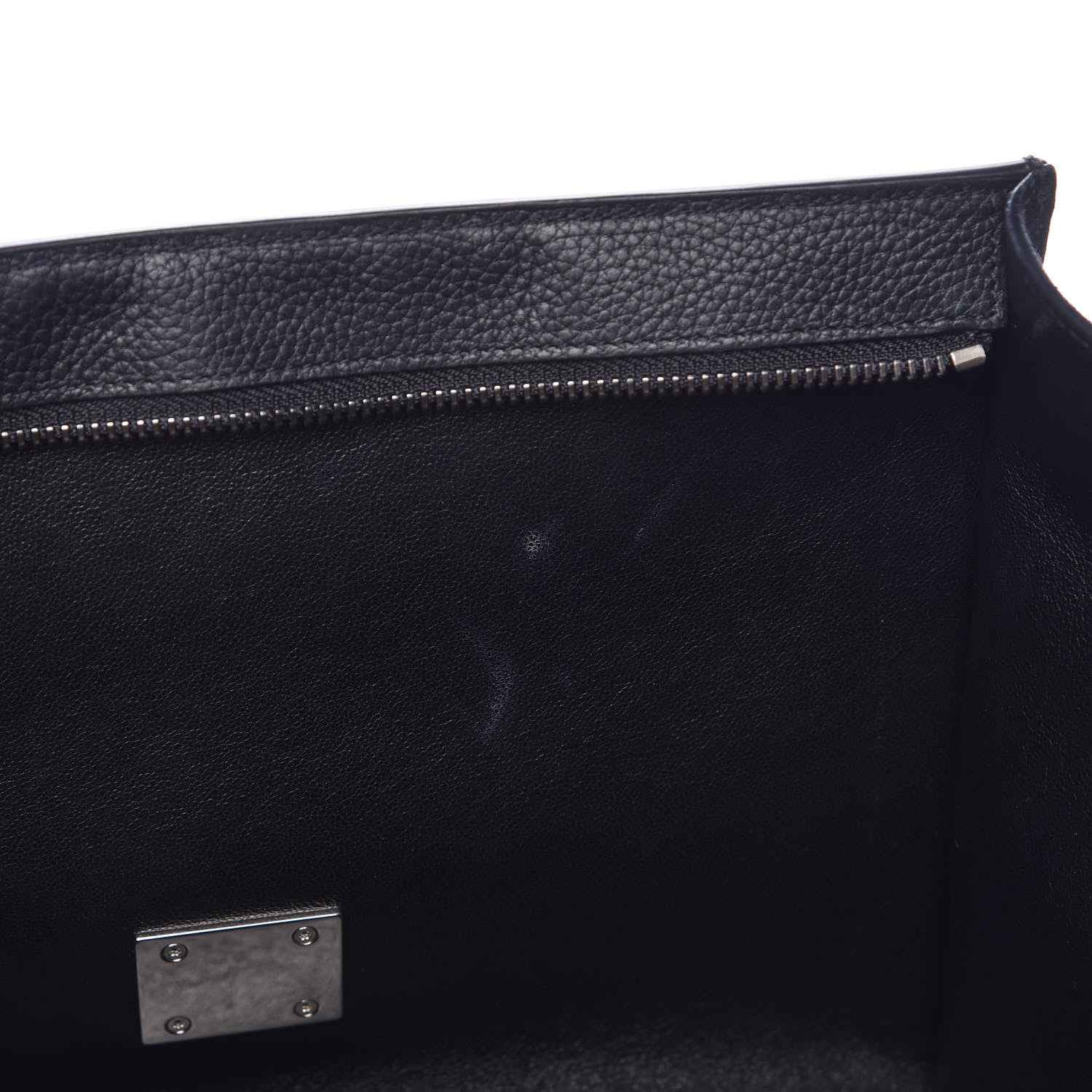 Celine Drummed Calfskin Suede Small Trapeze Black 8 of 16