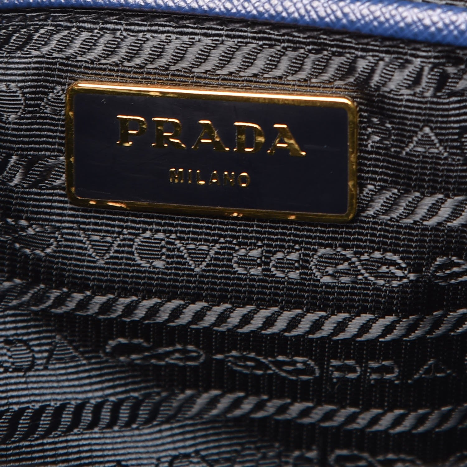 Prada Saffiano Lux Large Tote Bluette 6 of 8