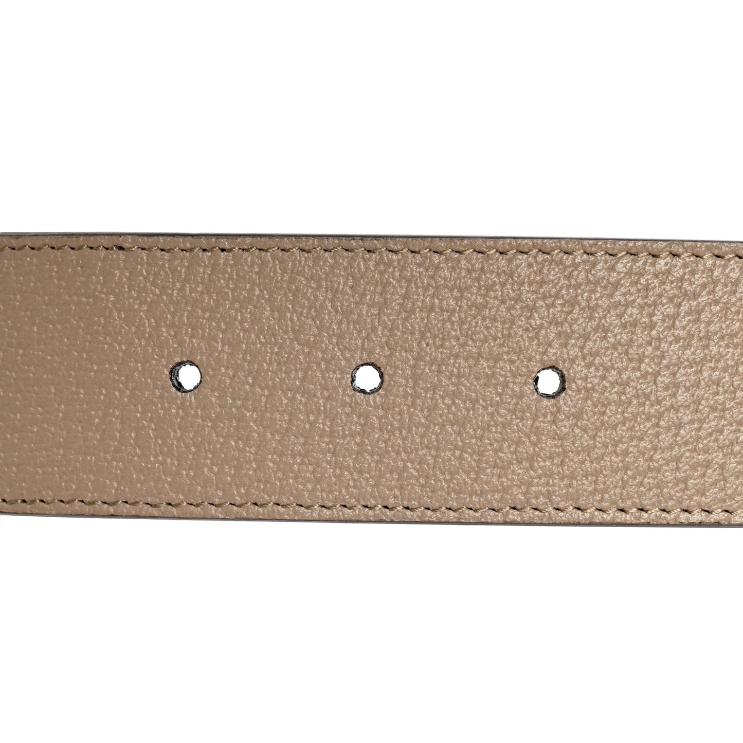 GG Supreme Monogram Textured Calfskin Double G 40mm Belt 75 30 Beige Mystic White Oatmeal