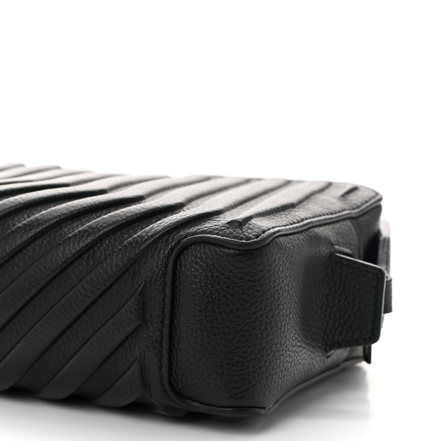 Balenciaga Grained Calfskin Embossed Car Camera Bag Black 1859107