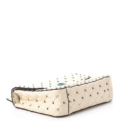 Valentino Garavani Nappa Medium Rockstud Spike Shoulder Bag Light Ivory 4 of 7