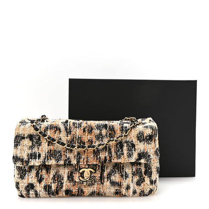 Chanel Tweed Mixed Fibers Leopard Print Small Souplissimo Maxi Flap Fawn 10 of 10